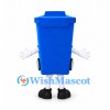 Blue Wheelie Bin Mascot Costume with Smiling Face