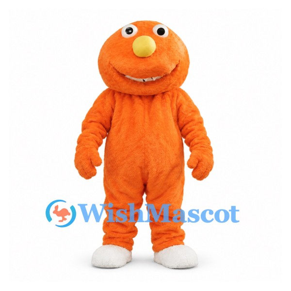 Orange Monster Mascot Costume with Yellow Nose