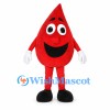 Red Blood Drop Mascot Costume with White Gloves