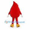 Red Blood Drop Mascot Costume with Purple Flower and Yellow Shoes