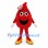 Red Blood Drop Mascot Costume with Purple Flower and Yellow Shoes