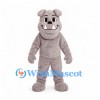 Gray Bulldog Mascot Costume with Large White Teeth
