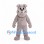 Gray Bulldog Mascot Costume with Large White Teeth