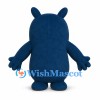 Blue Monster Mascot Costume with Large White Grin