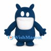 Blue Monster Mascot Costume with Large White Grin