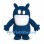 Blue Monster Mascot Costume with Large White Grin