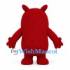 Red Monster Mascot Costume with Large White Grin