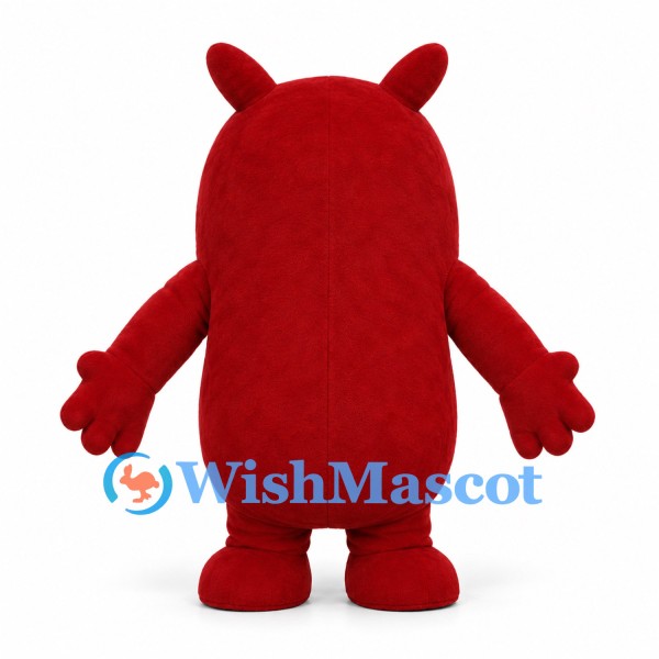 Red Monster Mascot Costume with Large White Grin