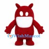 Red Monster Mascot Costume with Large White Grin