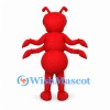 Red Ant Mascot Costume with Black Eye Mask and Four Arms