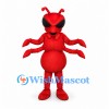 Red Ant Mascot Costume with Black Eye Mask and Four Arms