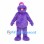 Purple Monster Mascot Costume with Pink Hair Tuft