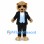 Lion Mascot Costume with Black Suit and Sunglasses