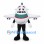 Airplane Mascot Costume with White Wings and Green Stripe