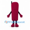 Burgundy Mobile Phone Mascot Costume with White Keypad