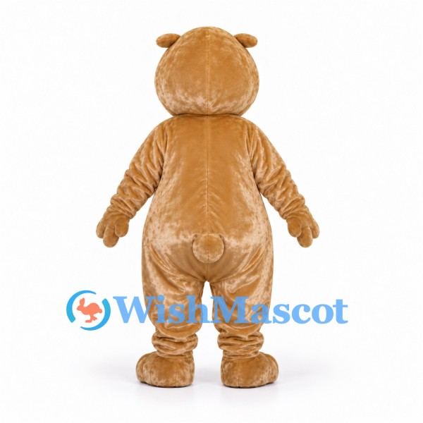 Tan Bear Mascot Costume with Cream Muzzle