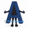 Letter A Mascot Costume in Navy Blue with Black Legs