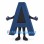Letter A Mascot Costume in Navy Blue with Black Legs