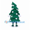 Christmas Tree Mascot Costume with Layered Branches and White Snow Patches