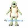 Green Turtle Mascot Costume with Blue Backpack