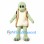 Green Turtle Mascot Costume with Blue Backpack