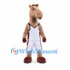 Camel Mascot Costume with White Basketball Uniform