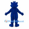 Blue Cat Mascot Costume with White Belly and Red Nose