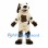 Cream Dog Mascot Costume with Brown Spots and Floppy Ears