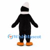 Penguin Mascot Costume with White Scarf and Black Cap
