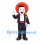 Black and White Mouse Mascot Costume with Red Hat and Colorful Sash