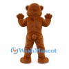 Brown Bear Mascot Costume with White Eyebrows and Belly