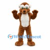 Brown Bear Mascot Costume with White Eyebrows and Belly