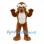 Brown Bear Mascot Costume with White Eyebrows and Belly