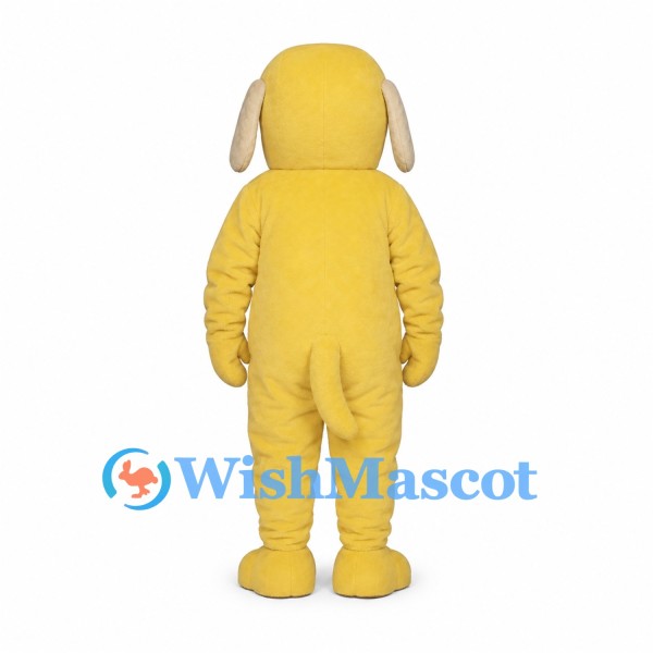 Yellow Dog Mascot Costume with Cream Floppy Ears