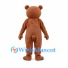 Brown Teddy Bear Mascot Costume with Round Ears