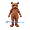 Brown Teddy Bear Mascot Costume with Round Ears