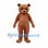 Brown Teddy Bear Mascot Costume with Round Ears