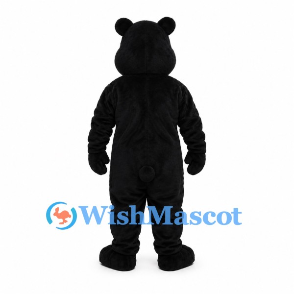 Black Bear Mascot Costume with Cream Belly