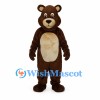 Brown Bear Mascot Costume with Cream Belly