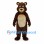 Brown Bear Mascot Costume with Cream Belly