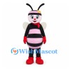 Bee Mascot Costume with Pink Stripes and Red Gloves