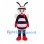 Bee Mascot Costume with Pink Stripes and Red Gloves