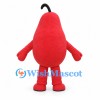 Red Cyclops Mascot Costume with Single Black Antenna
