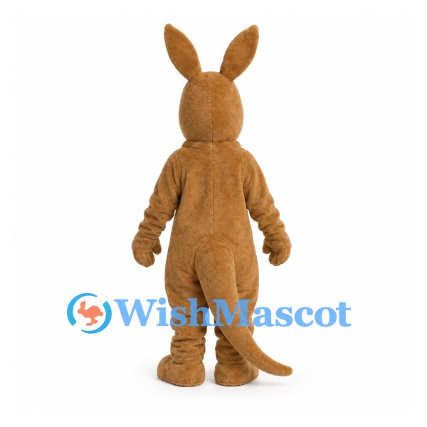 Brown Kangaroo Mascot Costume with Joey Pouch
