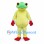 Green Frog Mascot Costume with Red Eyes, Hands and Feet