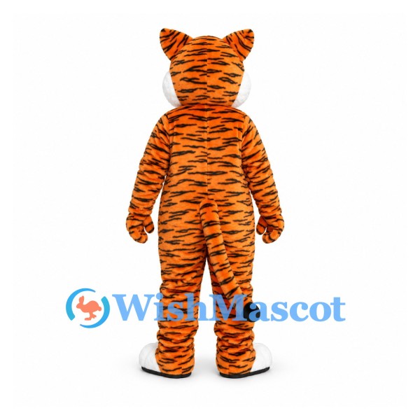 Orange Tiger Mascot Costume with White Belly
