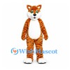 Orange Tiger Mascot Costume with White Belly