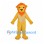 Yellow Lion Mascot Costume with Orange Mane