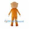 Golden Lion Mascot Costume with Shaggy Mane and White Belly