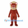 Brown Lion Mascot Costume with Cream Shaggy Mane